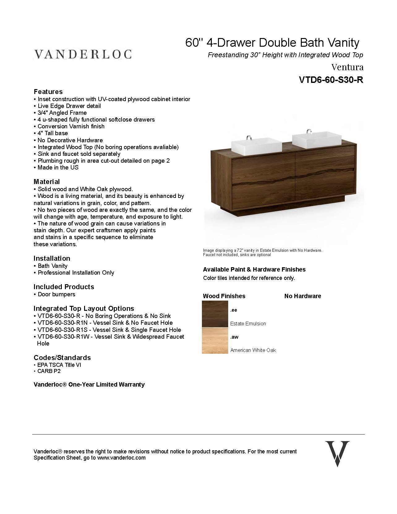 VTD6-R Specifications