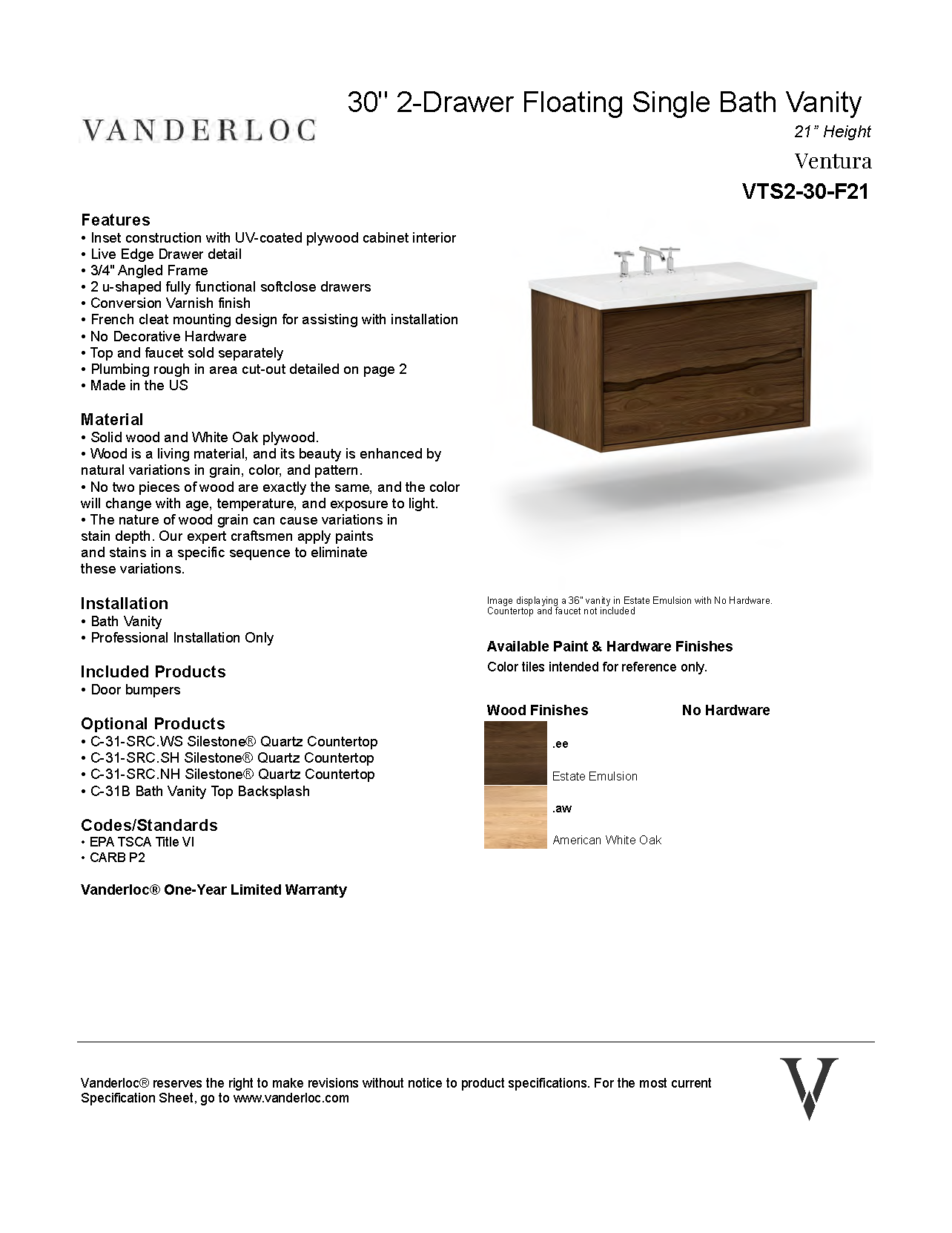 VTS2-F Specifications